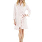 Short Ruffled Chenille Robe in Pink