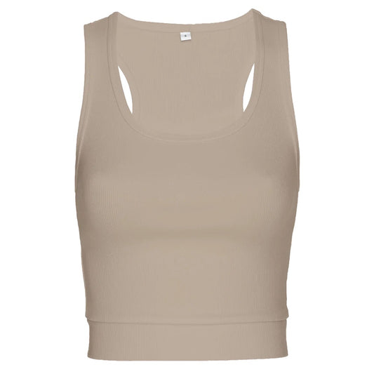Sporty Crop Top in Jute