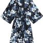 Classic Silk Kimono in Heavenly Blue Floral