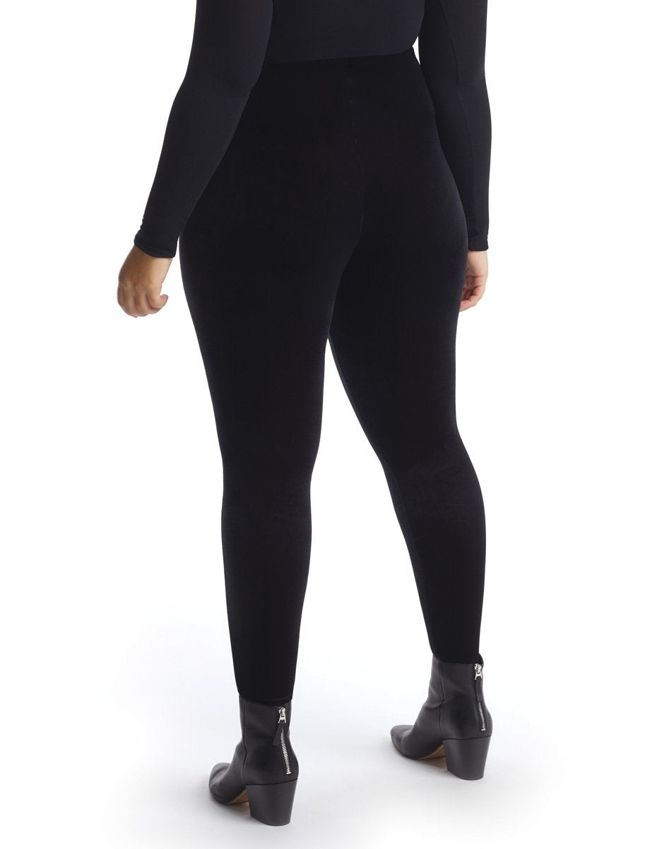 Perfect Control Velvet Leggings in Black