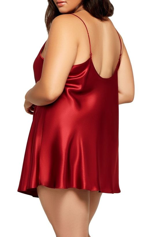 Short Chemise in Burgundy