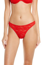Kilo Brava Lace High Leg Thong in Cherry Tomato