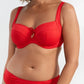 Anya Riva Full Cup Balconnet Bikini in Fiery Red