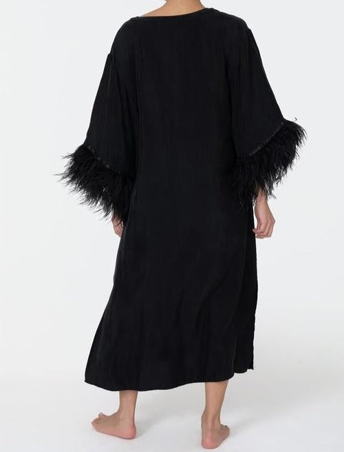 Swan Caftan Black