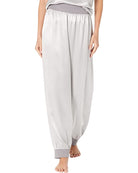 PJ Harlow Sunny Satin Jogger Pant in black lounge pant