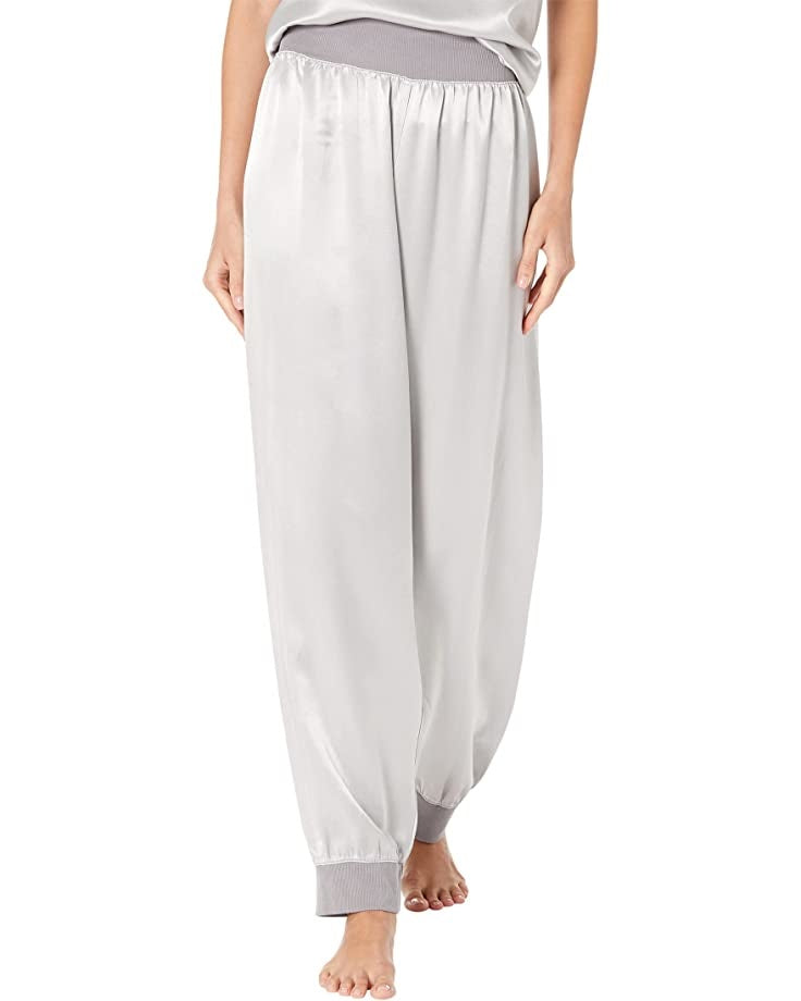 PJ Harlow Sunny Satin Jogger Pant in black lounge pant